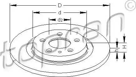 Topran 722 594 - Спирачен диск vvparts.bg