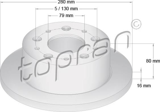 Topran 722 597 - Спирачен диск vvparts.bg