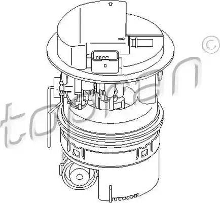 Topran 722 047 - Горивопроводен модул (горивна помпа+сонда) vvparts.bg