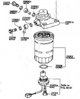 TOYOTA 2330064010 - Горивен филтър vvparts.bg