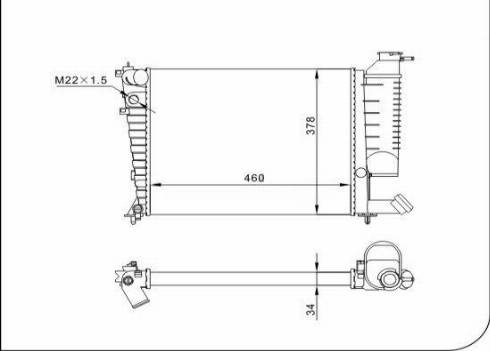 TQ 83459 - Радиатор, охлаждане на двигателя vvparts.bg