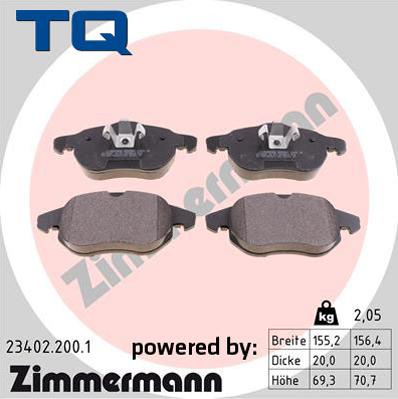 TQ 244939 - Комплект спирачно феродо, дискови спирачки vvparts.bg