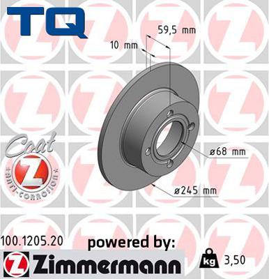 TQ 244495 - Спирачен диск vvparts.bg