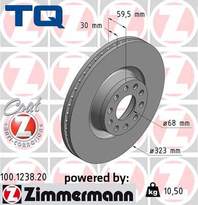 TQ 244498 - Спирачен диск vvparts.bg