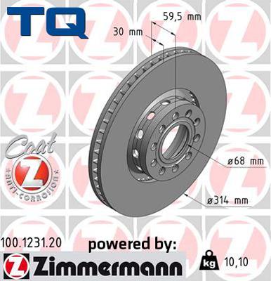 TQ 244566 - Спирачен диск vvparts.bg