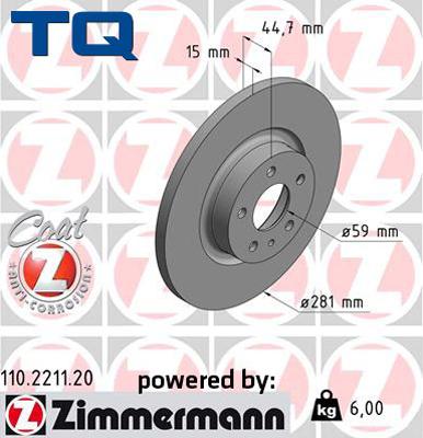 TQ 244501 - Спирачен диск vvparts.bg