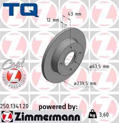 TQ 244515 - Спирачен диск vvparts.bg