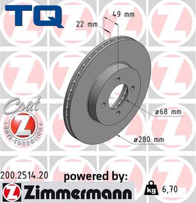 TQ 244510 - Спирачен диск vvparts.bg