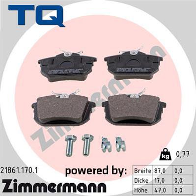 TQ 244697 - Комплект спирачно феродо, дискови спирачки vvparts.bg