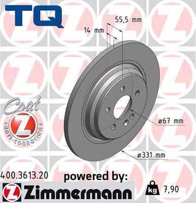 TQ 244605 - Спирачен диск vvparts.bg