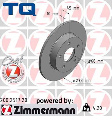 TQ 244635 - Спирачен диск vvparts.bg