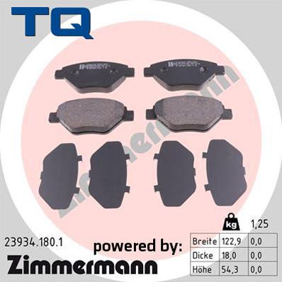 TQ 244805 - Комплект спирачно феродо, дискови спирачки vvparts.bg