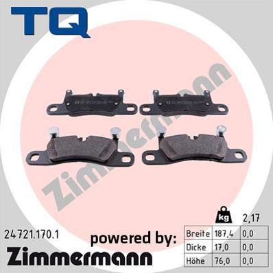 TQ 244825 - Комплект спирачно феродо, дискови спирачки vvparts.bg