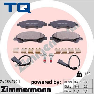 TQ 244743 - Комплект спирачно феродо, дискови спирачки vvparts.bg