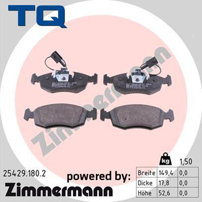 TQ 244765 - Комплект спирачно феродо, дискови спирачки vvparts.bg