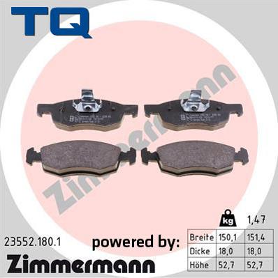 TQ TQ-BP0502 - Комплект спирачно феродо, дискови спирачки vvparts.bg