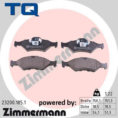 TQ 244785 - Комплект спирачно феродо, дискови спирачки vvparts.bg