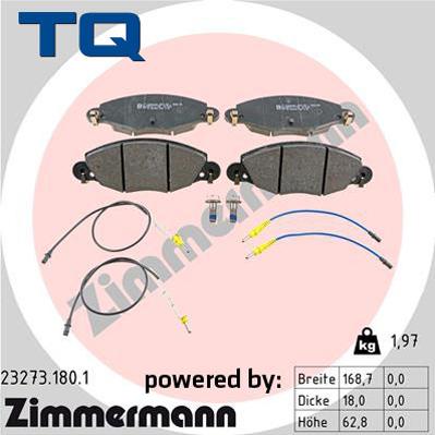 TQ 244788 - Комплект спирачно феродо, дискови спирачки vvparts.bg