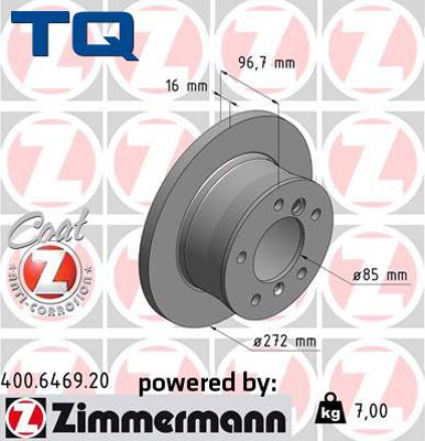 TQ 229490 - Спирачен диск vvparts.bg