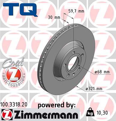 TQ 229453 - Спирачен диск vvparts.bg