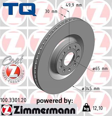 TQ 229452 - Спирачен диск vvparts.bg