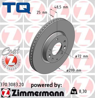 TQ 229483 - Спирачен диск vvparts.bg