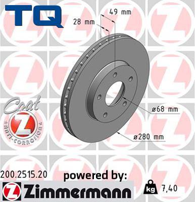 TQ 229472 - Спирачен диск vvparts.bg