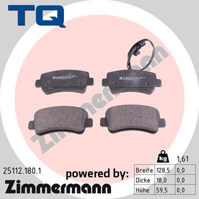 TQ 229555 - Комплект спирачно феродо, дискови спирачки vvparts.bg