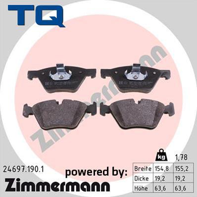 TQ TQ-BP0865 - Комплект спирачно феродо, дискови спирачки vvparts.bg