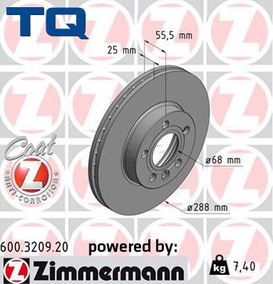 TQ 229501 - Спирачен диск vvparts.bg