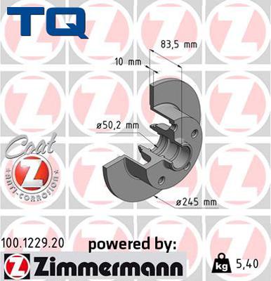 TQ 222595 - Спирачен диск vvparts.bg