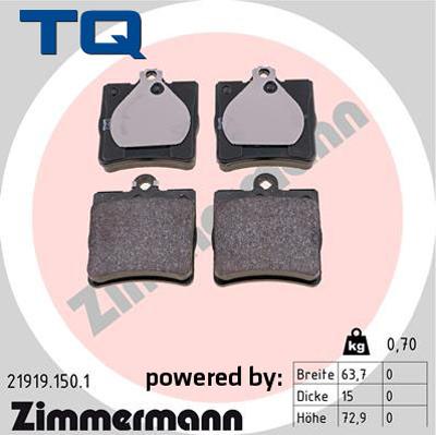 TQ TQ-BP0027 - Комплект спирачно феродо, дискови спирачки vvparts.bg