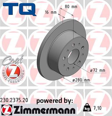 TQ 222662 - Спирачен диск vvparts.bg