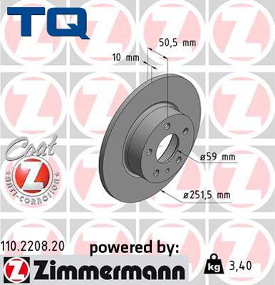 TQ 222605 - Спирачен диск vvparts.bg