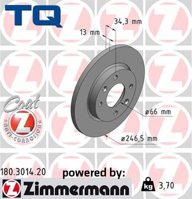 TQ 222617 - Спирачен диск vvparts.bg