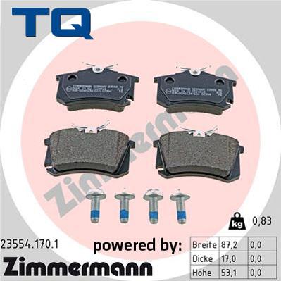 TQ TQ-BP0058 - Комплект спирачно феродо, дискови спирачки vvparts.bg