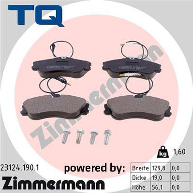TQ 222672 - Комплект спирачно феродо, дискови спирачки vvparts.bg