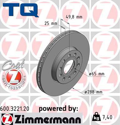 TQ 222792 - Спирачен диск vvparts.bg