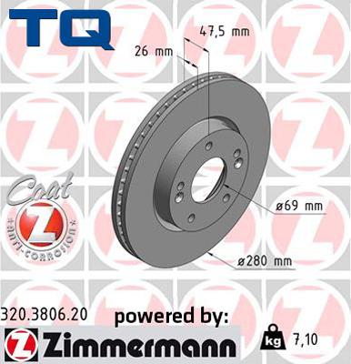 TQ 222744 - Спирачен диск vvparts.bg