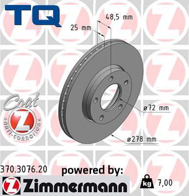 TQ 222748 - Спирачен диск vvparts.bg