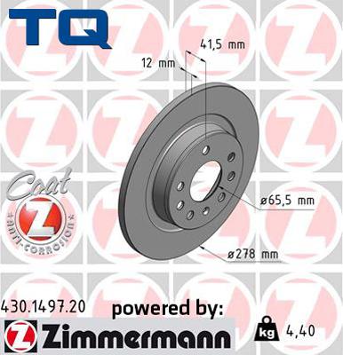 TQ 222769 - Спирачен диск vvparts.bg