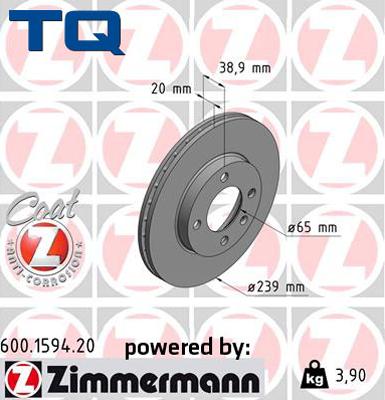 TQ 222786 - Спирачен диск vvparts.bg