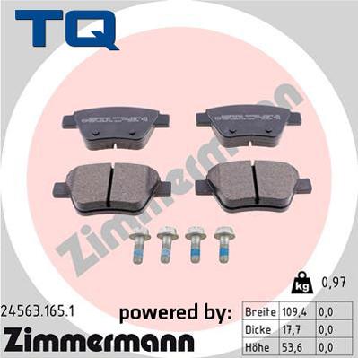 TQ 222721 - Комплект спирачно феродо, дискови спирачки vvparts.bg