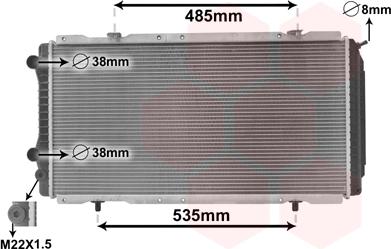 TQ TQ-40002146 - Радиатор, охлаждане на двигателя vvparts.bg