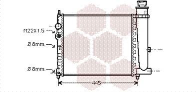 TQ TQ-40002116 - Радиатор, охлаждане на двигателя vvparts.bg