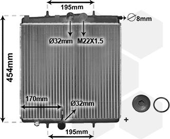 TQ TQ-40002188 - Радиатор, охлаждане на двигателя vvparts.bg