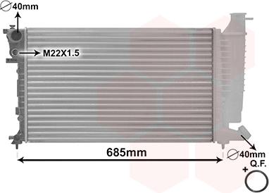 TQ TQ-40002137 - Радиатор, охлаждане на двигателя vvparts.bg