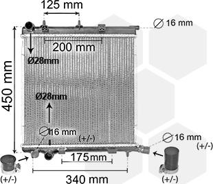 TQ TQ-40002368 - Радиатор, охлаждане на двигателя vvparts.bg