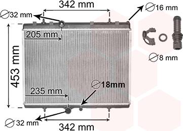 TQ TQ-40002249 - Радиатор, охлаждане на двигателя vvparts.bg