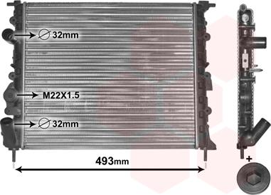 TQ TQ-43002197 - Радиатор, охлаждане на двигателя vvparts.bg